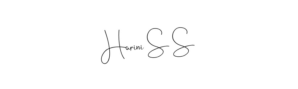Design your own signature with our free online signature maker. With this signature software, you can create a handwritten (Andilay-7BmLP) signature for name Harini S S. Harini S S signature style 4 images and pictures png
