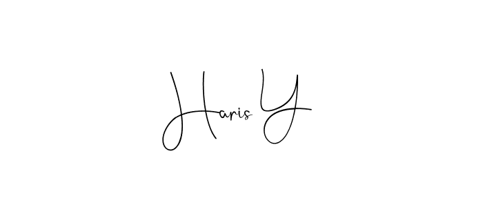 Design your own signature with our free online signature maker. With this signature software, you can create a handwritten (Andilay-7BmLP) signature for name Haris Y. Haris Y signature style 4 images and pictures png