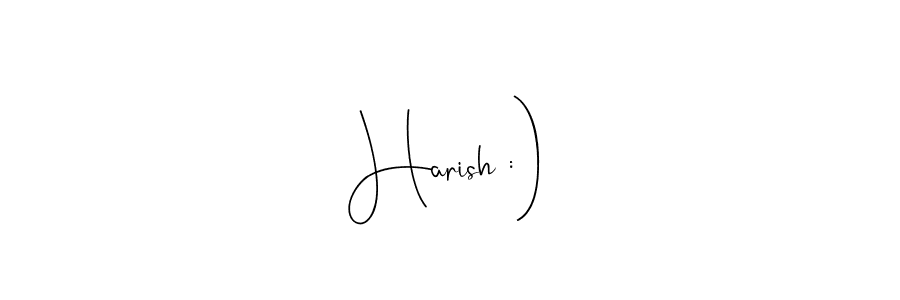 Also You can easily find your signature by using the search form. We will create Harish :) name handwritten signature images for you free of cost using Andilay-7BmLP sign style. Harish :) signature style 4 images and pictures png