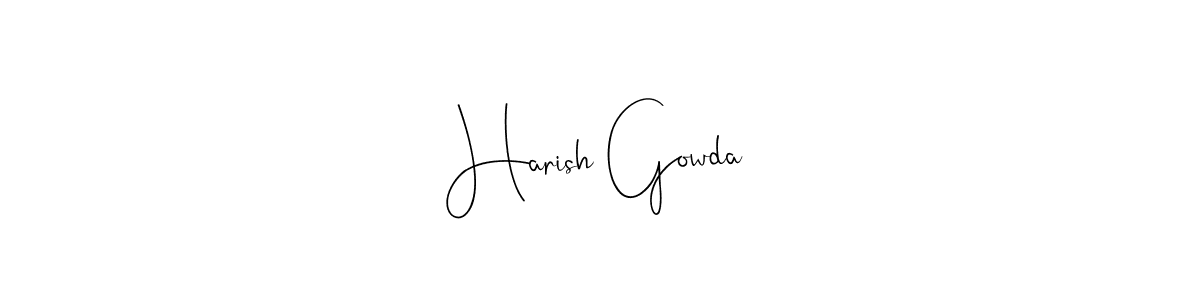 Make a beautiful signature design for name Harish Gowda. Use this online signature maker to create a handwritten signature for free. Harish Gowda signature style 4 images and pictures png