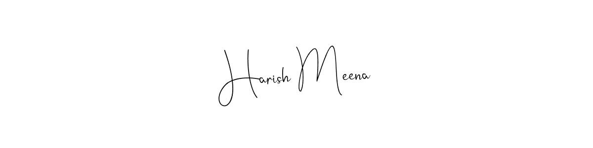 The best way (Andilay-7BmLP) to make a short signature is to pick only two or three words in your name. The name Harish Meena include a total of six letters. For converting this name. Harish Meena signature style 4 images and pictures png