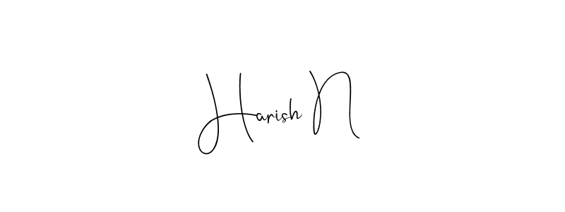 Make a beautiful signature design for name Harish N. Use this online signature maker to create a handwritten signature for free. Harish N signature style 4 images and pictures png