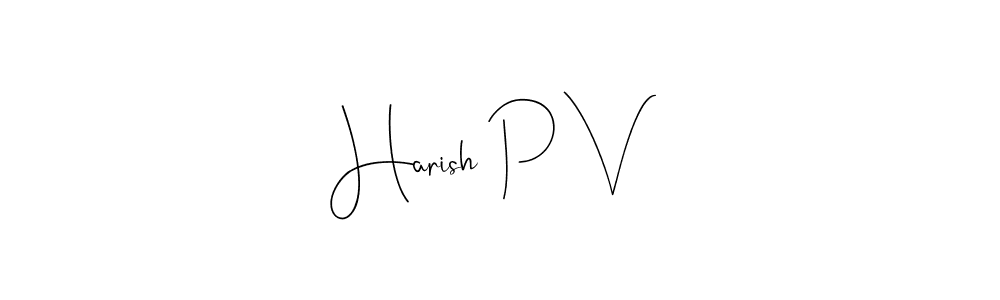 Andilay-7BmLP is a professional signature style that is perfect for those who want to add a touch of class to their signature. It is also a great choice for those who want to make their signature more unique. Get Harish P V name to fancy signature for free. Harish P V signature style 4 images and pictures png
