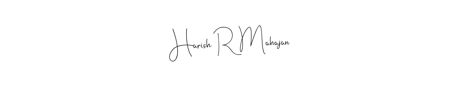 Use a signature maker to create a handwritten signature online. With this signature software, you can design (Andilay-7BmLP) your own signature for name Harish R Mahajan. Harish R Mahajan signature style 4 images and pictures png