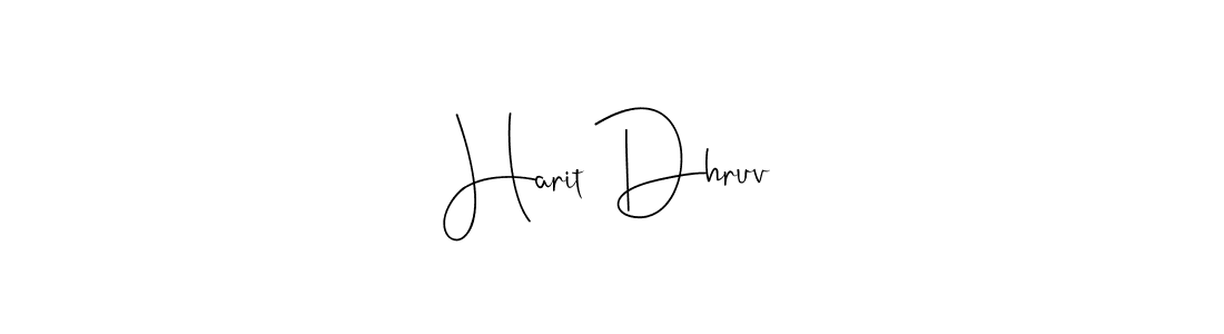 Use a signature maker to create a handwritten signature online. With this signature software, you can design (Andilay-7BmLP) your own signature for name Harit Dhruv. Harit Dhruv signature style 4 images and pictures png