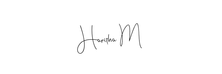 This is the best signature style for the Haritha M name. Also you like these signature font (Andilay-7BmLP). Mix name signature. Haritha M signature style 4 images and pictures png