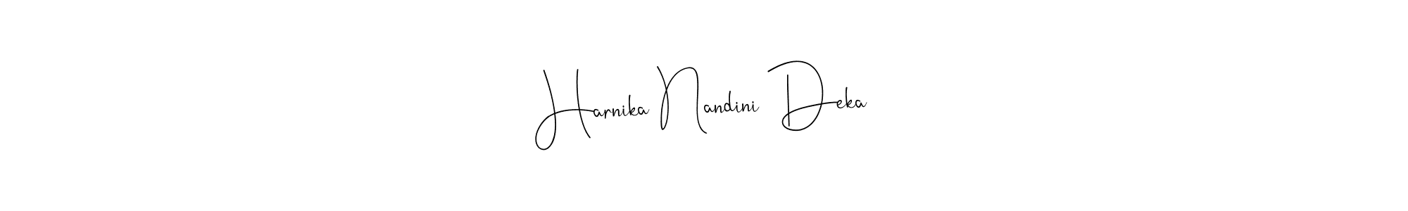 It looks lik you need a new signature style for name Harnika Nandini Deka. Design unique handwritten (Andilay-7BmLP) signature with our free signature maker in just a few clicks. Harnika Nandini Deka signature style 4 images and pictures png