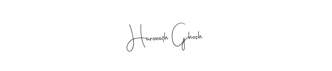 How to make Haronath Ghosh name signature. Use Andilay-7BmLP style for creating short signs online. This is the latest handwritten sign. Haronath Ghosh signature style 4 images and pictures png