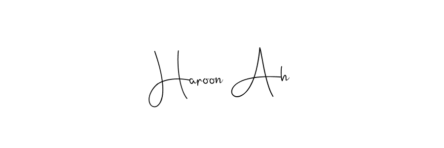 Also we have Haroon Ah name is the best signature style. Create professional handwritten signature collection using Andilay-7BmLP autograph style. Haroon Ah signature style 4 images and pictures png