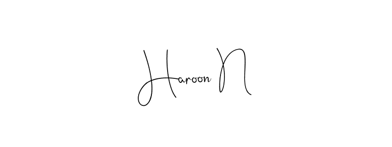 Once you've used our free online signature maker to create your best signature Andilay-7BmLP style, it's time to enjoy all of the benefits that Haroon N name signing documents. Haroon N signature style 4 images and pictures png