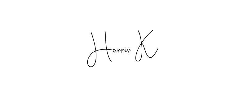 Use a signature maker to create a handwritten signature online. With this signature software, you can design (Andilay-7BmLP) your own signature for name Harris K. Harris K signature style 4 images and pictures png