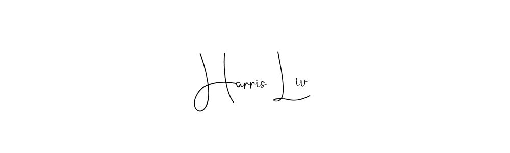 Harris Liu stylish signature style. Best Handwritten Sign (Andilay-7BmLP) for my name. Handwritten Signature Collection Ideas for my name Harris Liu. Harris Liu signature style 4 images and pictures png