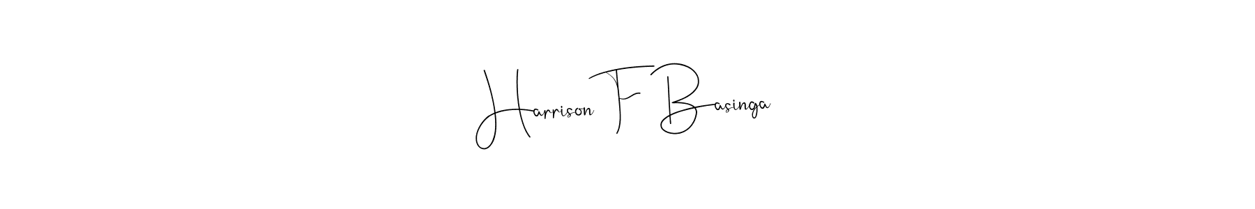 Harrison F Basinga stylish signature style. Best Handwritten Sign (Andilay-7BmLP) for my name. Handwritten Signature Collection Ideas for my name Harrison F Basinga. Harrison F Basinga signature style 4 images and pictures png