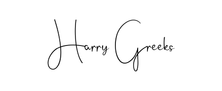 Design your own signature with our free online signature maker. With this signature software, you can create a handwritten (Andilay-7BmLP) signature for name Harry Greeks. Harry Greeks signature style 4 images and pictures png