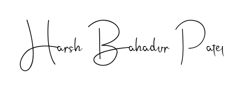 How to make Harsh Bahadur Patel name signature. Use Andilay-7BmLP style for creating short signs online. This is the latest handwritten sign. Harsh Bahadur Patel signature style 4 images and pictures png