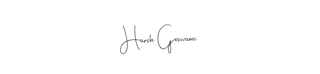 if you are searching for the best signature style for your name Harsh Goswami. so please give up your signature search. here we have designed multiple signature styles  using Andilay-7BmLP. Harsh Goswami signature style 4 images and pictures png