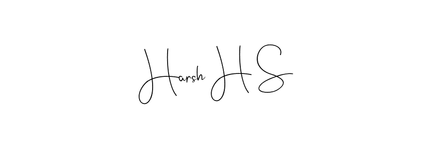 Also we have Harsh H S name is the best signature style. Create professional handwritten signature collection using Andilay-7BmLP autograph style. Harsh H S signature style 4 images and pictures png