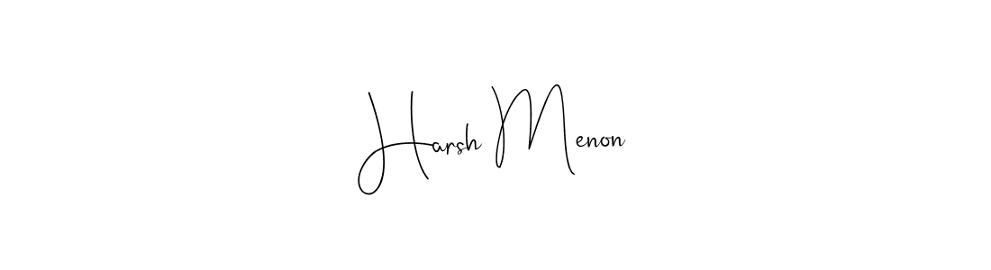 You should practise on your own different ways (Andilay-7BmLP) to write your name (Harsh Menon) in signature. don't let someone else do it for you. Harsh Menon signature style 4 images and pictures png