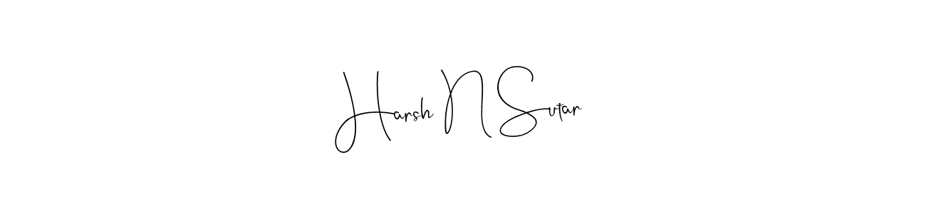 How to make Harsh N Sutar signature? Andilay-7BmLP is a professional autograph style. Create handwritten signature for Harsh N Sutar name. Harsh N Sutar signature style 4 images and pictures png