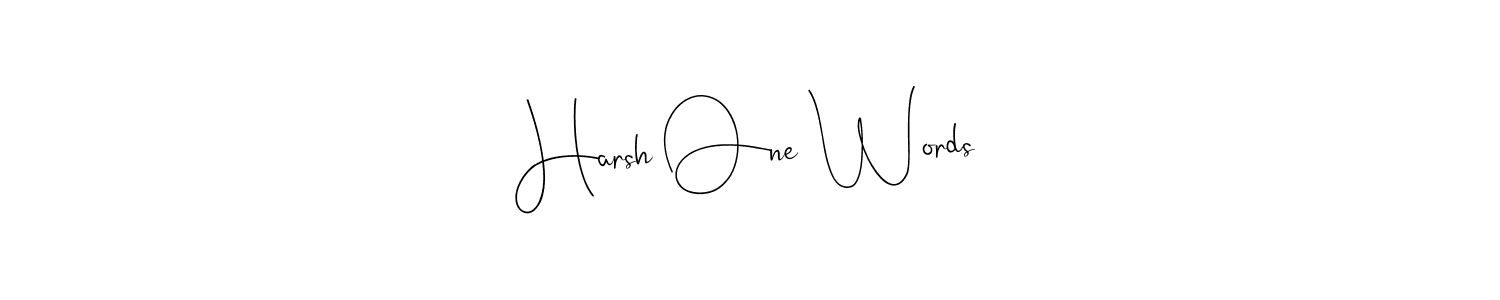 Design your own signature with our free online signature maker. With this signature software, you can create a handwritten (Andilay-7BmLP) signature for name Harsh One Words. Harsh One Words signature style 4 images and pictures png