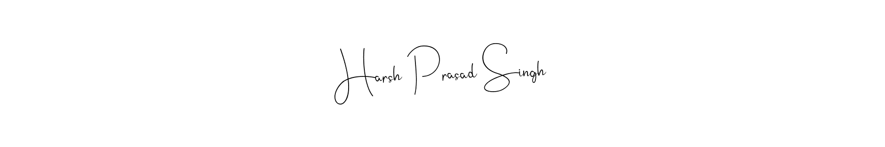 This is the best signature style for the Harsh Prasad Singh name. Also you like these signature font (Andilay-7BmLP). Mix name signature. Harsh Prasad Singh signature style 4 images and pictures png