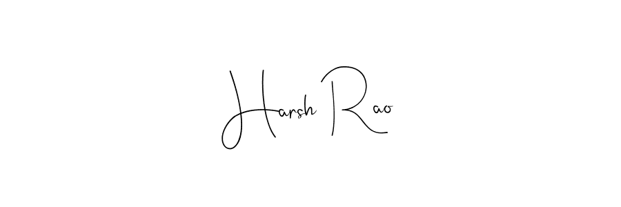 Make a beautiful signature design for name Harsh Rao. With this signature (Andilay-7BmLP) style, you can create a handwritten signature for free. Harsh Rao signature style 4 images and pictures png