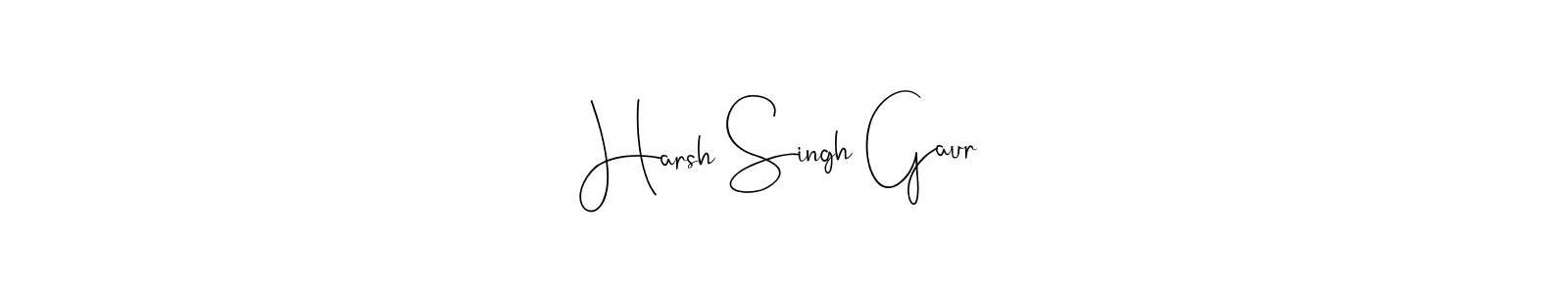 Harsh Singh Gaur stylish signature style. Best Handwritten Sign (Andilay-7BmLP) for my name. Handwritten Signature Collection Ideas for my name Harsh Singh Gaur. Harsh Singh Gaur signature style 4 images and pictures png