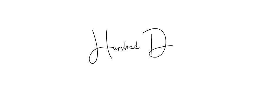 Use a signature maker to create a handwritten signature online. With this signature software, you can design (Andilay-7BmLP) your own signature for name Harshad D. Harshad D signature style 4 images and pictures png