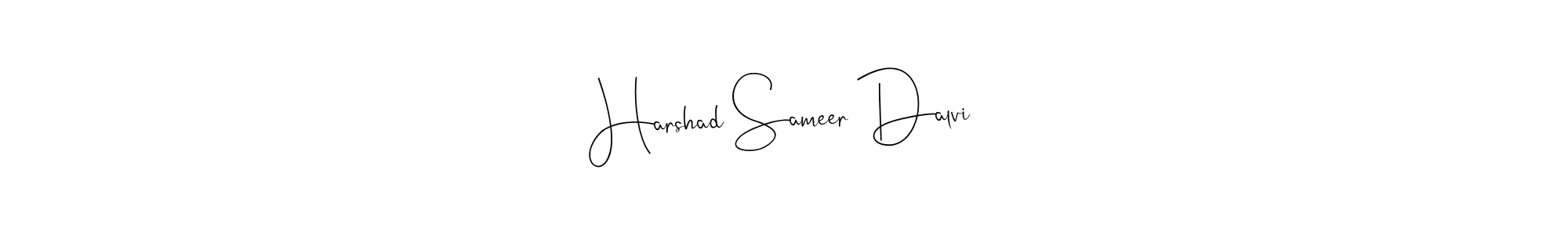 Use a signature maker to create a handwritten signature online. With this signature software, you can design (Andilay-7BmLP) your own signature for name Harshad Sameer Dalvi. Harshad Sameer Dalvi signature style 4 images and pictures png