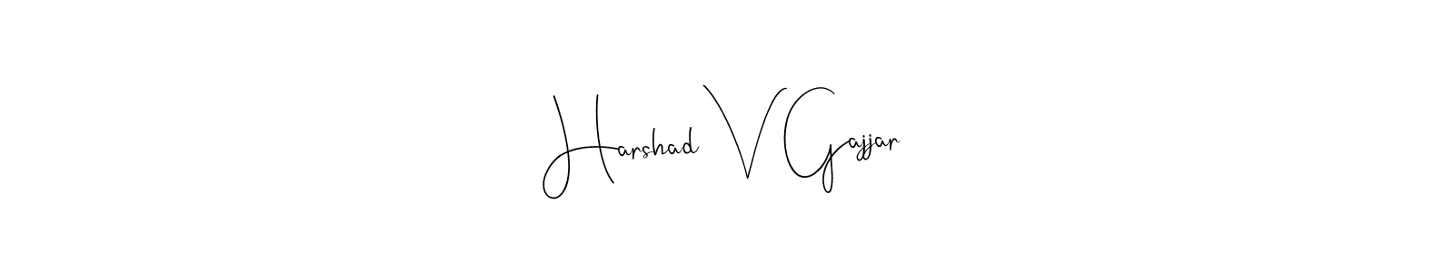 Make a beautiful signature design for name Harshad V Gajjar. Use this online signature maker to create a handwritten signature for free. Harshad V Gajjar signature style 4 images and pictures png