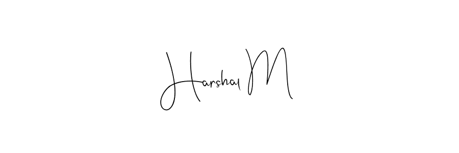 It looks lik you need a new signature style for name Harshal M. Design unique handwritten (Andilay-7BmLP) signature with our free signature maker in just a few clicks. Harshal M signature style 4 images and pictures png