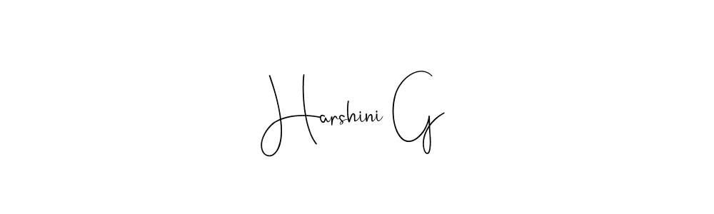 How to make Harshini G signature? Andilay-7BmLP is a professional autograph style. Create handwritten signature for Harshini G name. Harshini G signature style 4 images and pictures png