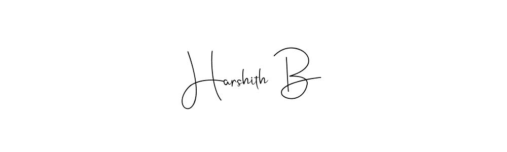 Create a beautiful signature design for name Harshith B. With this signature (Andilay-7BmLP) fonts, you can make a handwritten signature for free. Harshith B signature style 4 images and pictures png