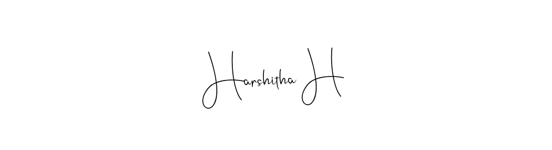 Use a signature maker to create a handwritten signature online. With this signature software, you can design (Andilay-7BmLP) your own signature for name Harshitha H. Harshitha H signature style 4 images and pictures png