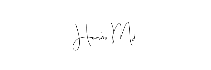 The best way (Andilay-7BmLP) to make a short signature is to pick only two or three words in your name. The name Harshu Mj include a total of six letters. For converting this name. Harshu Mj signature style 4 images and pictures png