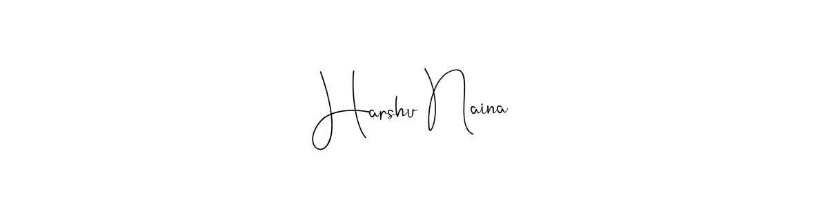 Make a beautiful signature design for name Harshu Naina. With this signature (Andilay-7BmLP) style, you can create a handwritten signature for free. Harshu Naina signature style 4 images and pictures png