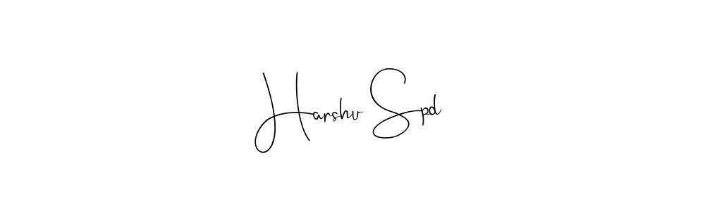 You should practise on your own different ways (Andilay-7BmLP) to write your name (Harshu Spd) in signature. don't let someone else do it for you. Harshu Spd signature style 4 images and pictures png