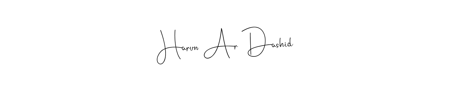 How to make Harun Ar Dashid name signature. Use Andilay-7BmLP style for creating short signs online. This is the latest handwritten sign. Harun Ar Dashid signature style 4 images and pictures png