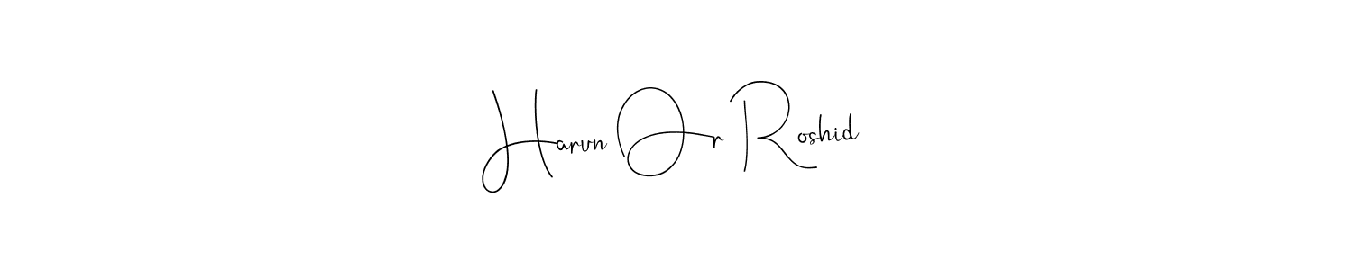 Design your own signature with our free online signature maker. With this signature software, you can create a handwritten (Andilay-7BmLP) signature for name Harun Or Roshid. Harun Or Roshid signature style 4 images and pictures png