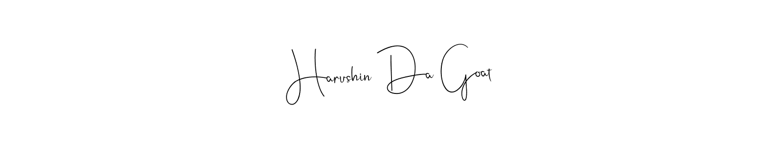 Also You can easily find your signature by using the search form. We will create Harushin Da Goat name handwritten signature images for you free of cost using Andilay-7BmLP sign style. Harushin Da Goat signature style 4 images and pictures png