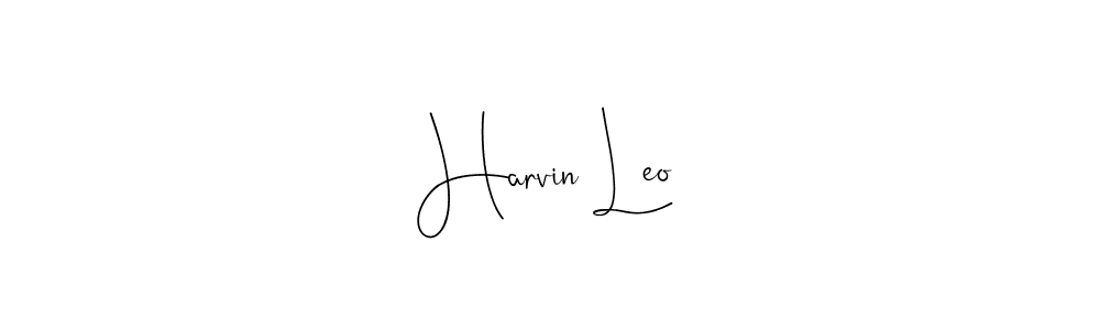 if you are searching for the best signature style for your name Harvin Leo. so please give up your signature search. here we have designed multiple signature styles  using Andilay-7BmLP. Harvin Leo signature style 4 images and pictures png