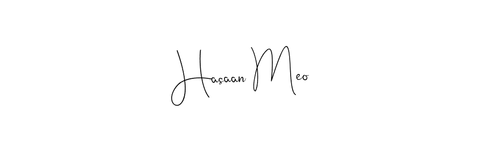 Make a beautiful signature design for name Hasaan Meo. Use this online signature maker to create a handwritten signature for free. Hasaan Meo signature style 4 images and pictures png