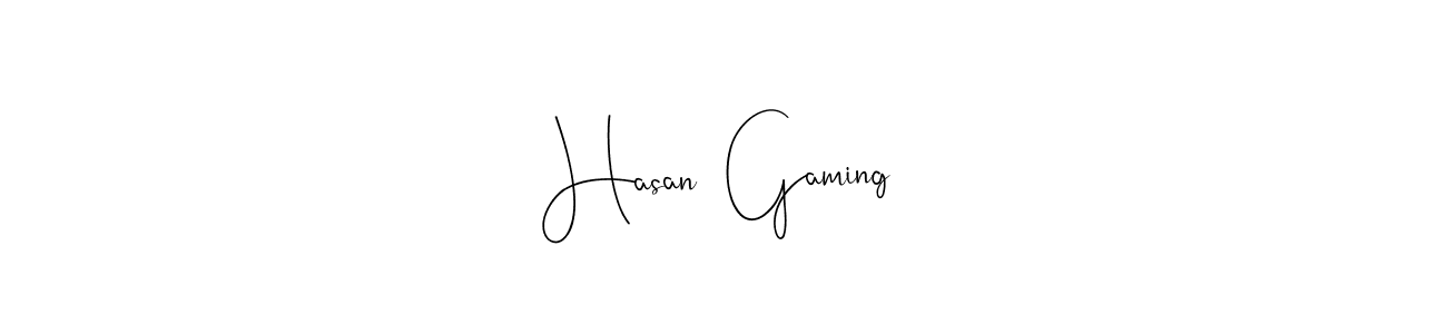Use a signature maker to create a handwritten signature online. With this signature software, you can design (Andilay-7BmLP) your own signature for name Hasan  Gaming. Hasan  Gaming signature style 4 images and pictures png