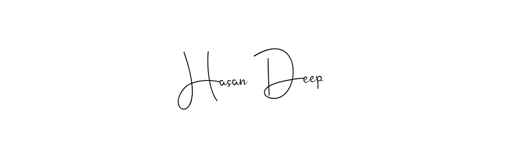 Design your own signature with our free online signature maker. With this signature software, you can create a handwritten (Andilay-7BmLP) signature for name Hasan Deep. Hasan Deep signature style 4 images and pictures png