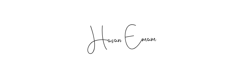 Create a beautiful signature design for name Hasan Emam. With this signature (Andilay-7BmLP) fonts, you can make a handwritten signature for free. Hasan Emam signature style 4 images and pictures png