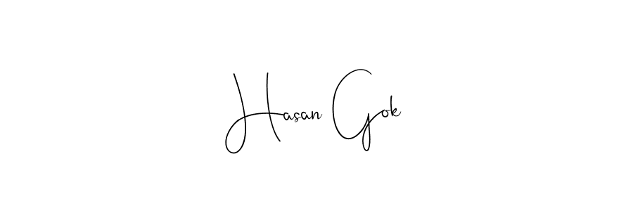 Create a beautiful signature design for name Hasan Gok. With this signature (Andilay-7BmLP) fonts, you can make a handwritten signature for free. Hasan Gok signature style 4 images and pictures png