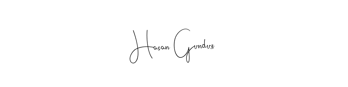 Use a signature maker to create a handwritten signature online. With this signature software, you can design (Andilay-7BmLP) your own signature for name Hasan Gunduz. Hasan Gunduz signature style 4 images and pictures png