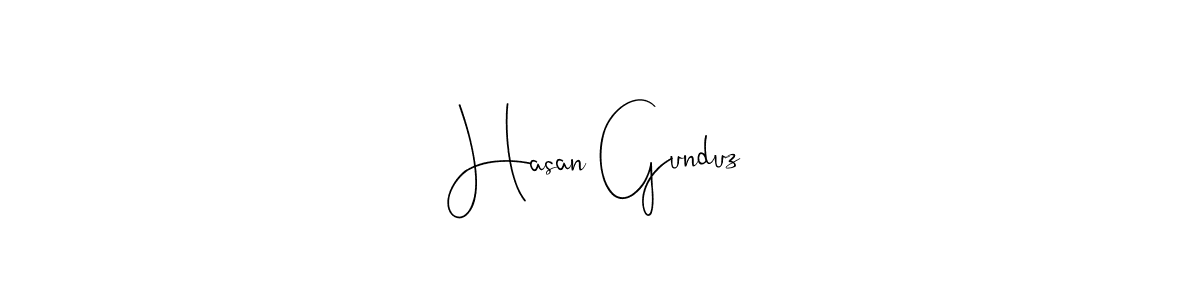 Hasan Gunduz stylish signature style. Best Handwritten Sign (Andilay-7BmLP) for my name. Handwritten Signature Collection Ideas for my name Hasan Gunduz. Hasan Gunduz signature style 4 images and pictures png