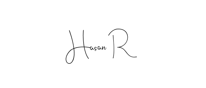 Use a signature maker to create a handwritten signature online. With this signature software, you can design (Andilay-7BmLP) your own signature for name Hasan R. Hasan R signature style 4 images and pictures png