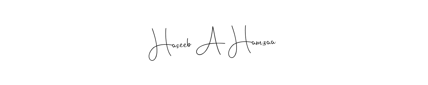 Also You can easily find your signature by using the search form. We will create Haseeb A Hamzaa name handwritten signature images for you free of cost using Andilay-7BmLP sign style. Haseeb A Hamzaa signature style 4 images and pictures png